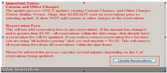 Update Reservations